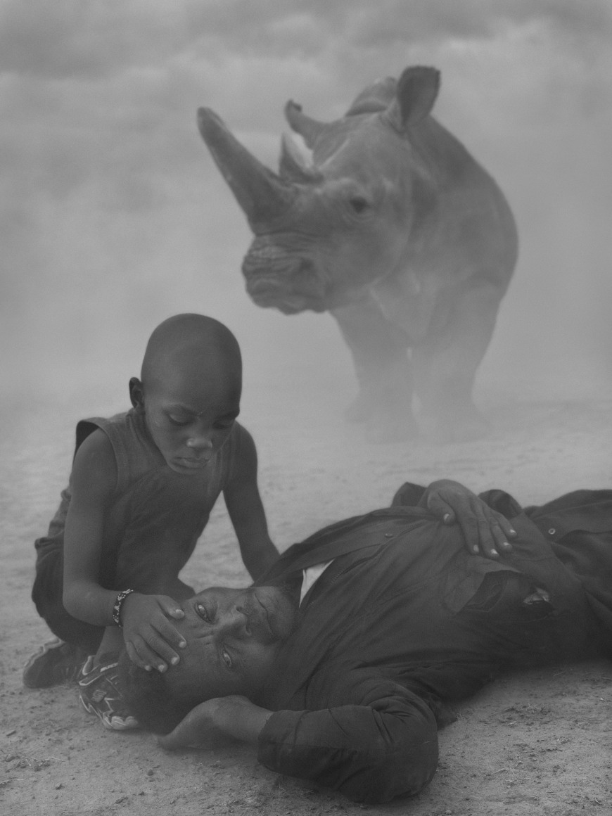 James, Peter, and Najin, Kenya, 2020, Archival Pigment Print