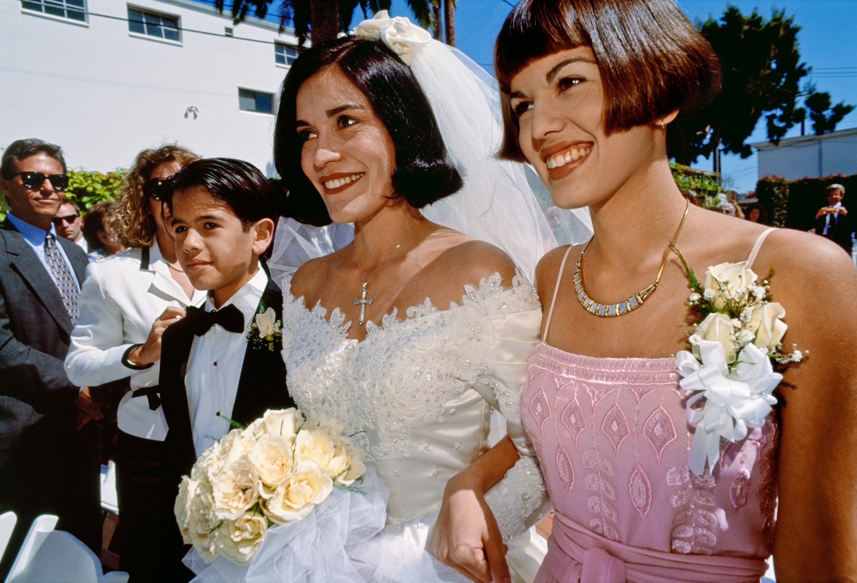 Nick, 12, and sister Mijanou, 18, give away their mother in her second marriage, La Jolla, Archival Pigment Print