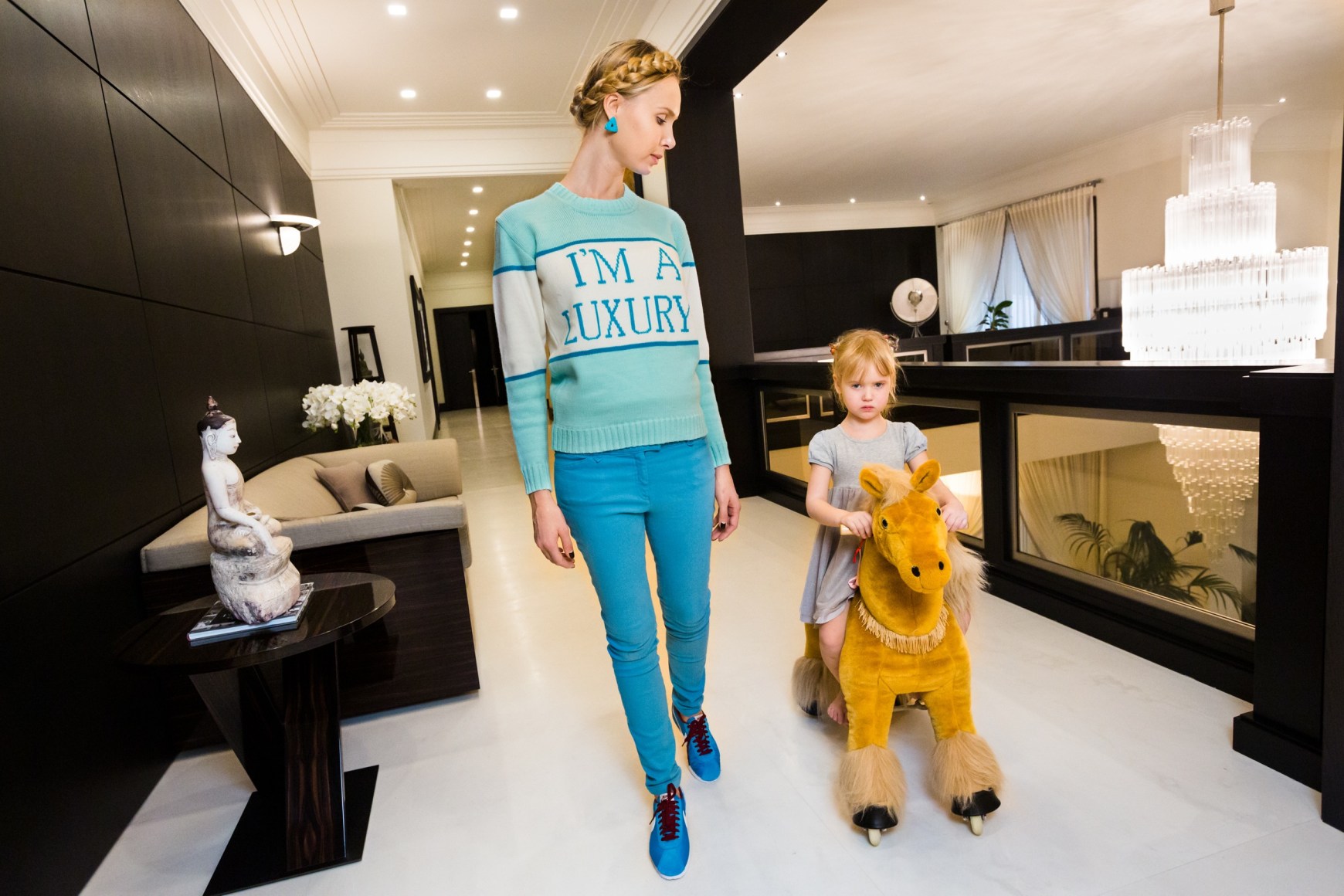 Ilona at home with her daughter, Michelle, 4, Moscow, 2012 , Archival Pigment Print
