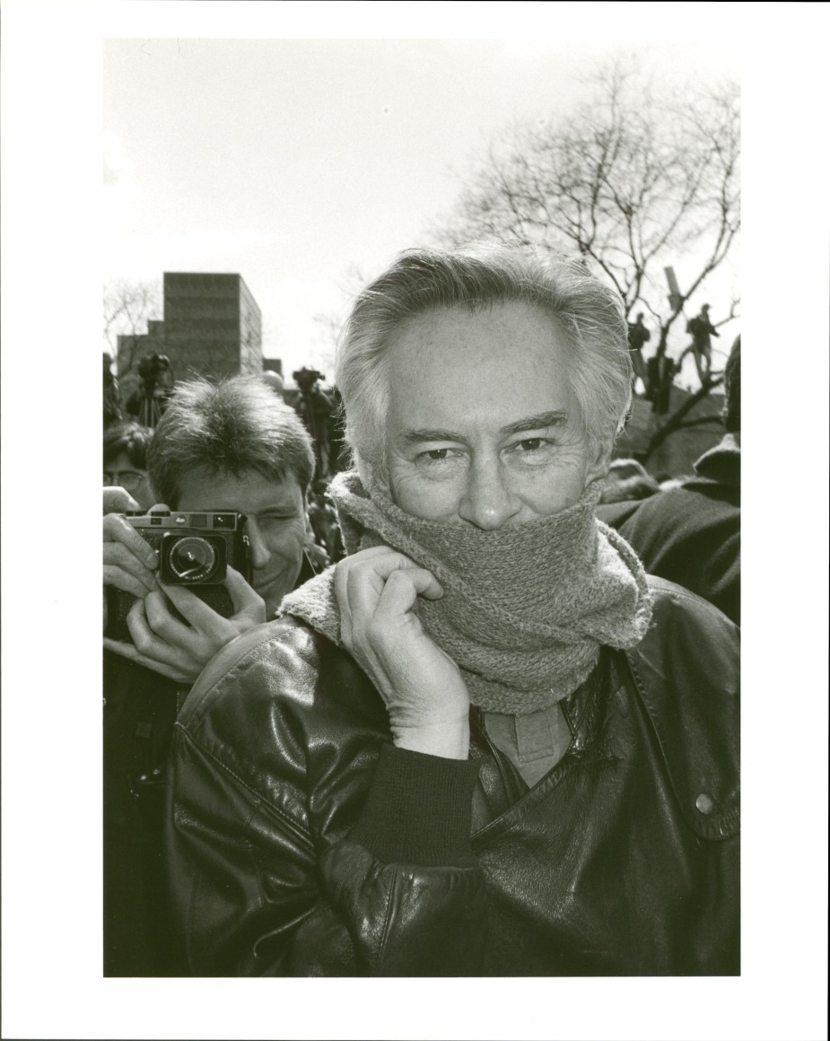 Michael McClure, Jerry Brown Rally in Washington Square Park, April 2, 1992,