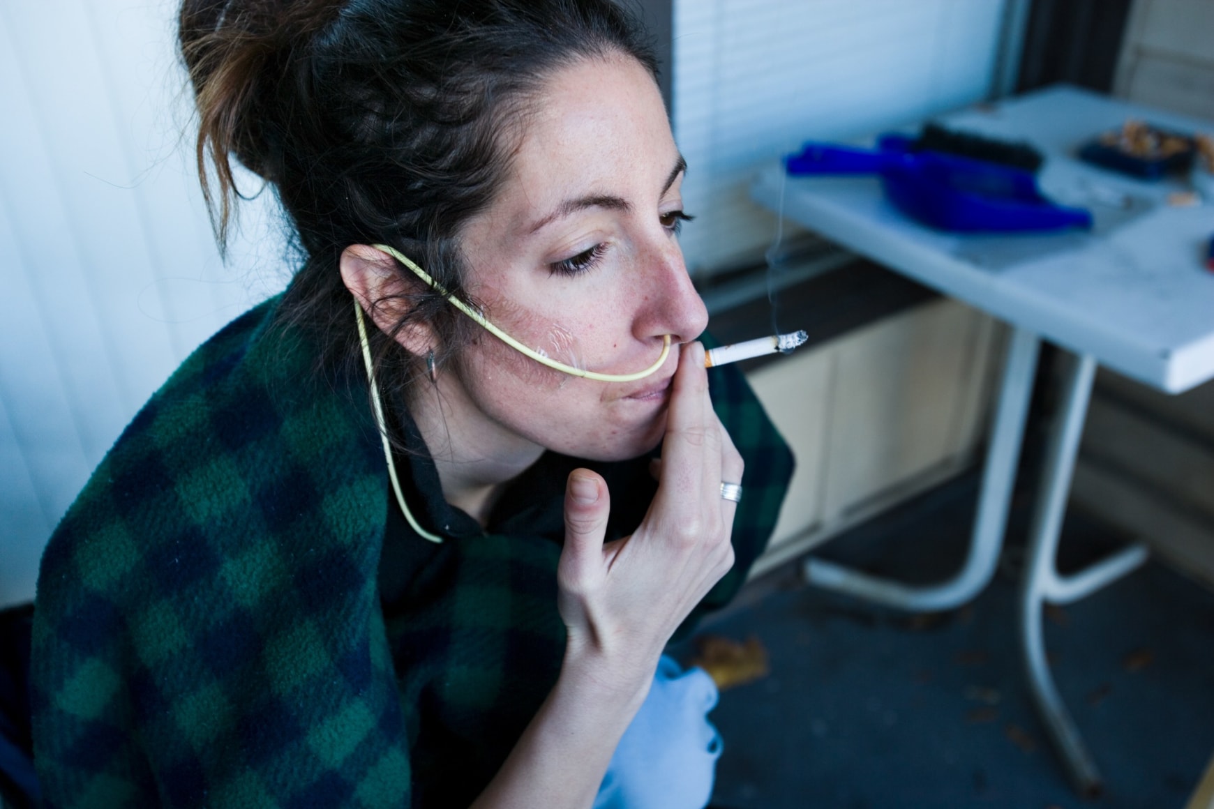 Shelly, Gets Another Feeding Tube One Year After Treatment, Salt Lake City, 2006, Archival Pigment Print