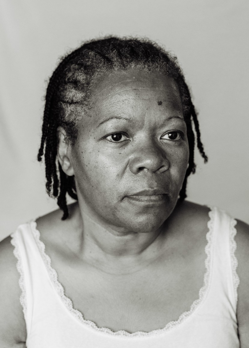 Portraits of Ana Maria Jeremias taken throughout the duration of this project-over four months - inspired by her portrait at age nine on the document from her arrival in Portugal. Lisbon, Portugal, 2024