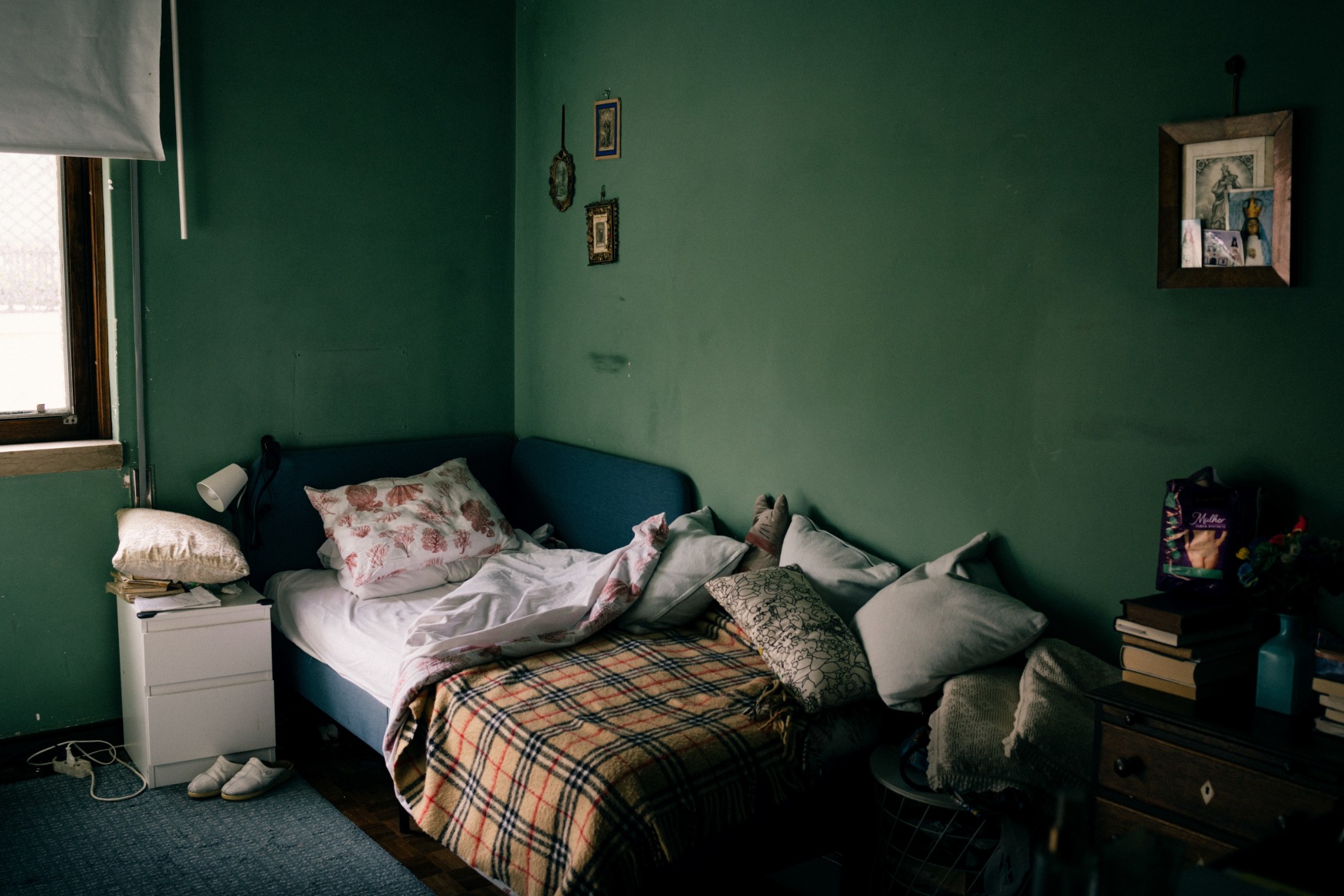 The bedroom of the elderly lady cared for by Ana Maria Jeremias. Lisbon, Portugal, 2024