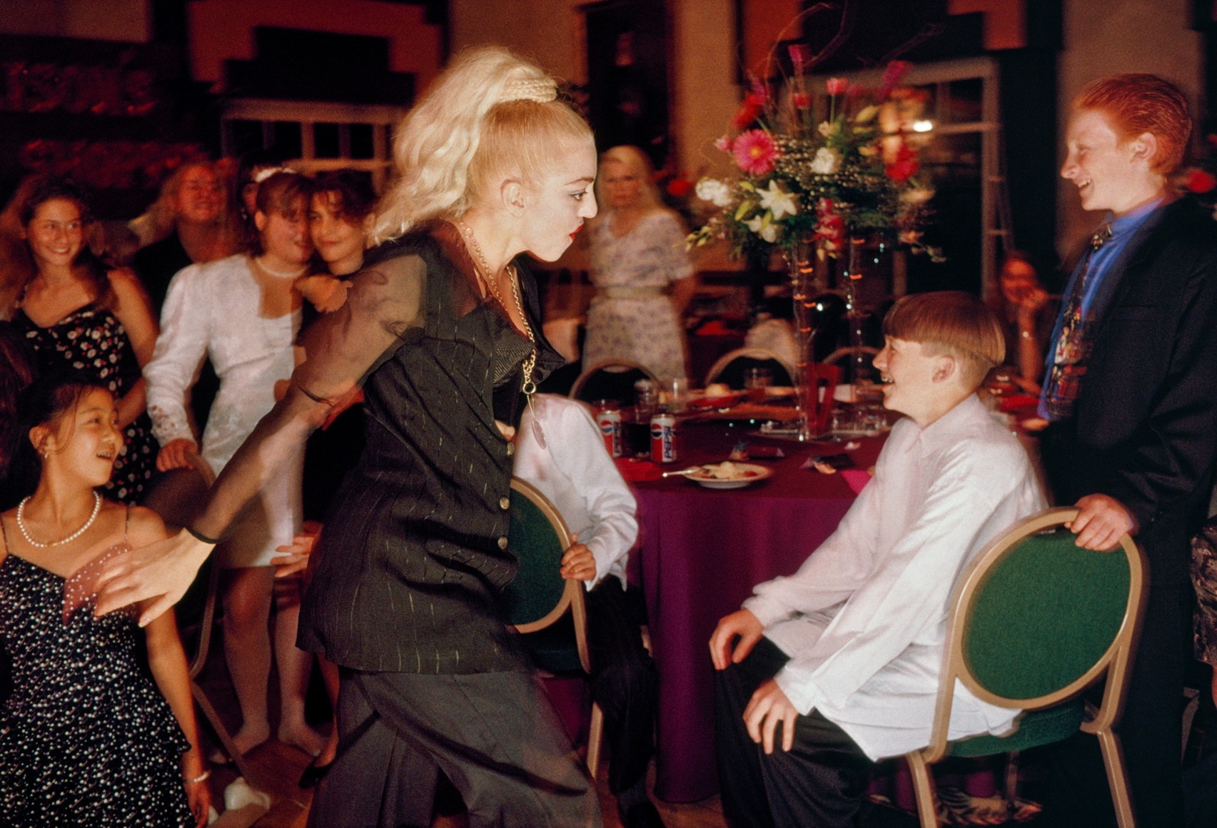 Madonna Impersonator at a Bat Mitzvah Party at the Riviera Country Club, Pacific Palisades, 1992, Archival Pigment Print
