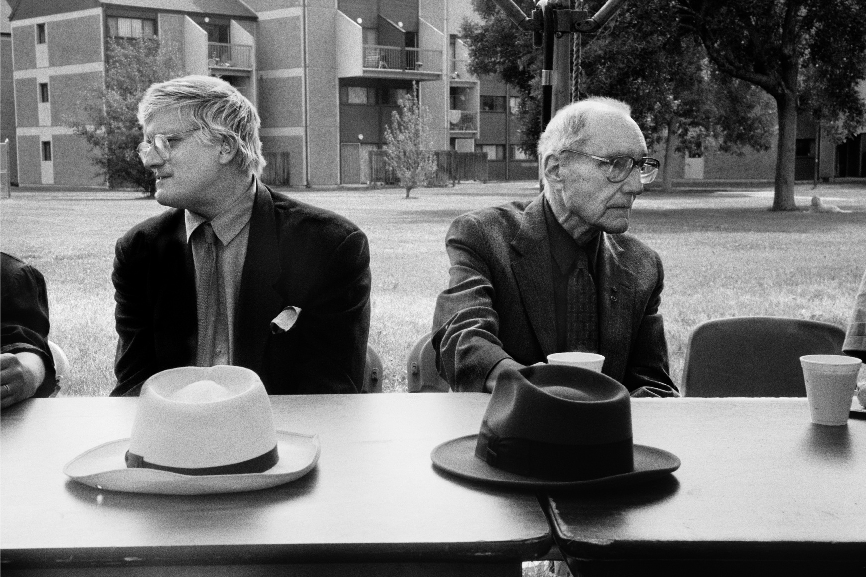 David Hockney & William S. Burroughs, Naropa Institute, Boulder, July 22, 1989, Archival Pigment Print, Ed. of 25