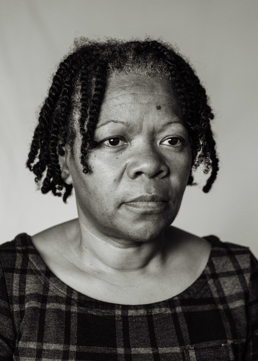Portraits of Ana Maria Jeremias taken throughout the duration of this project-over four months - inspired by her portrait at age nine on the document from her arrival in Portugal. Lisbon, Portugal, 2024
