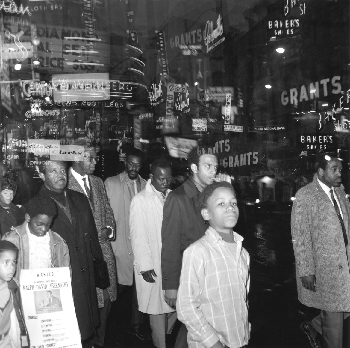 Double Exposure of a Nighttime March, n.d., Archival Pigment Print