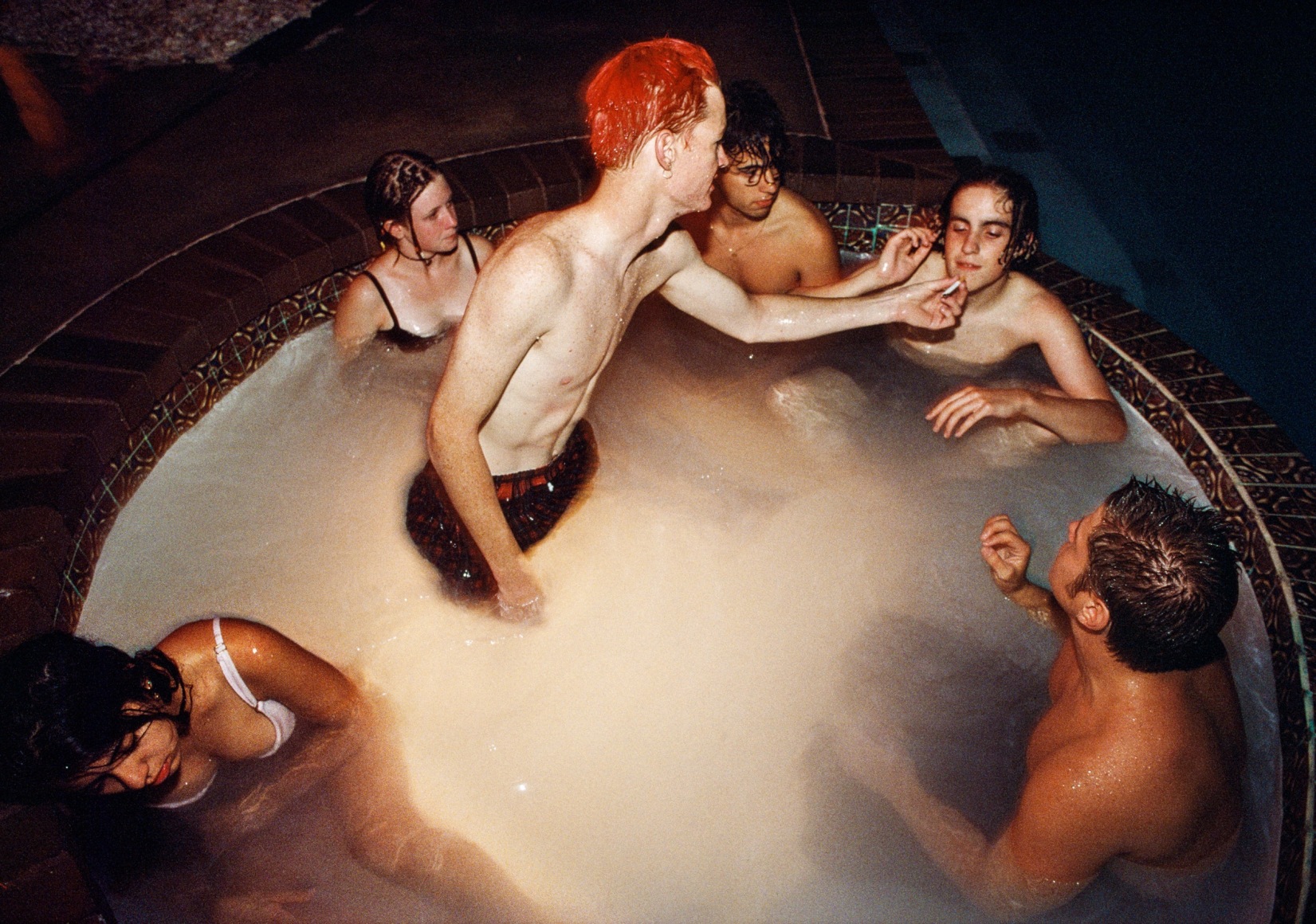Paris (standing), 16, son of REO Speedwagon lead singer Kevin Cronin, at a pool party at his home in Topanga, Los Angeles, 1993, Archival Pigment Print