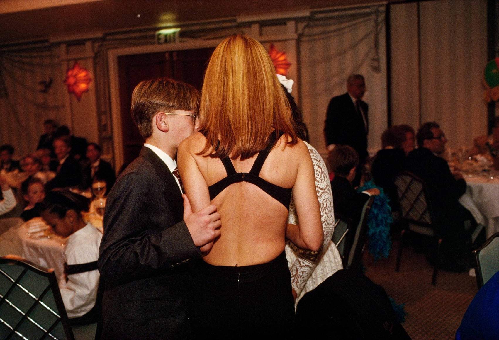Brandon, 13, and his mother, Lili, at his bar mitzvah party at Shutters on the Beach hotel, Santa Monica, 1993, Archival Pigment Print
