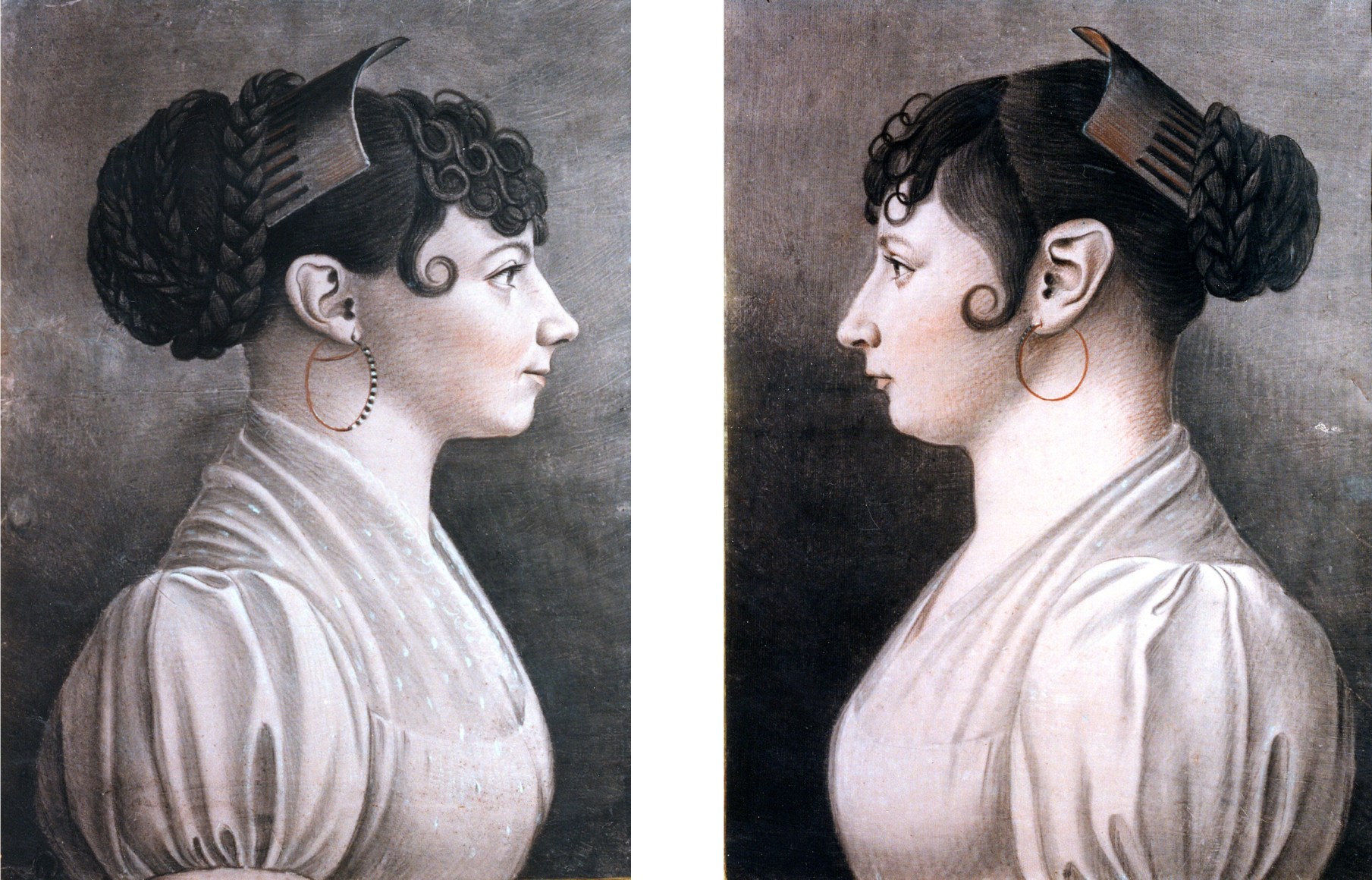 FRENCH SCHOOL, Two Sisters, about 1800