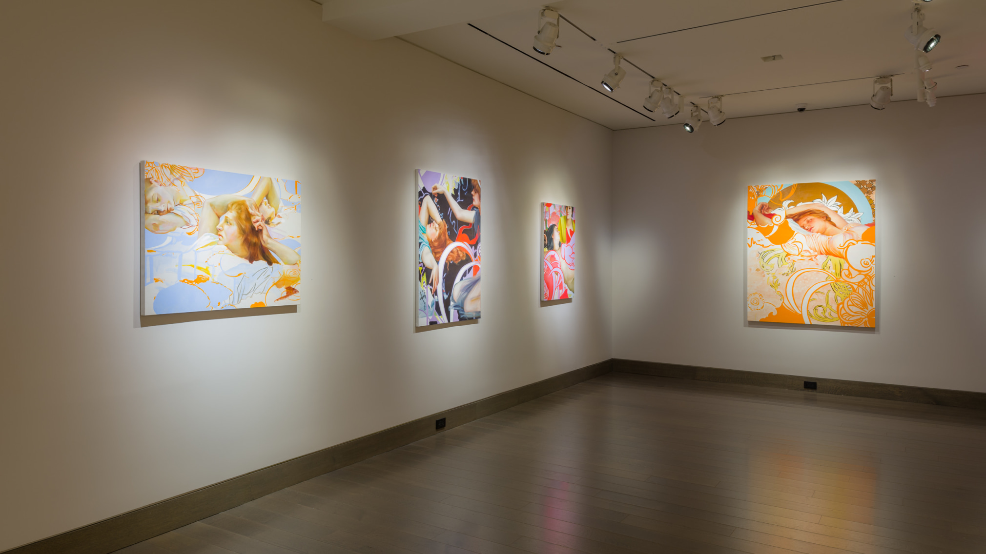 installation view of Angela Fraleigh, &quot;Fluttering still,&quot; at Hirschl &amp; Adler Modern, New York, February 10 - March 12, 2021