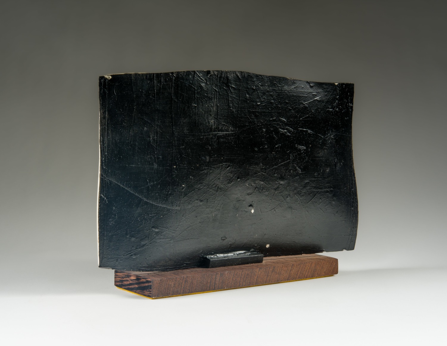 María Elena González (b. 1957)  Sail 2, 2021  Ceramic with glaze, epoxy, wood, latex paint, steel  9 x 13 1/2 x 3 in.