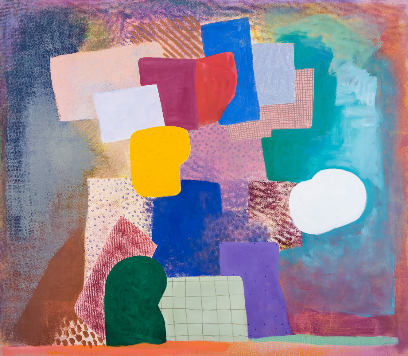 Robert Natkin (1930–2010), "Untitled (Hitchcock)," 1988. Acrylic on linen, 70 x 80 in.