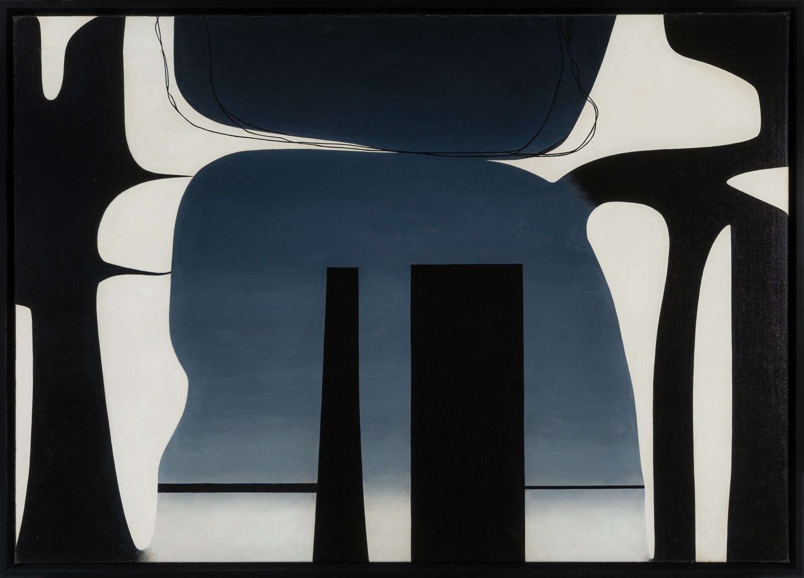 CHARLES HOUGHTON HOWARD (1899&ndash;1978), &quot;Untitled No. 3,&quot; 1966. Oil on canvas, 33 1/2 x 47 1/2 in. (detail).