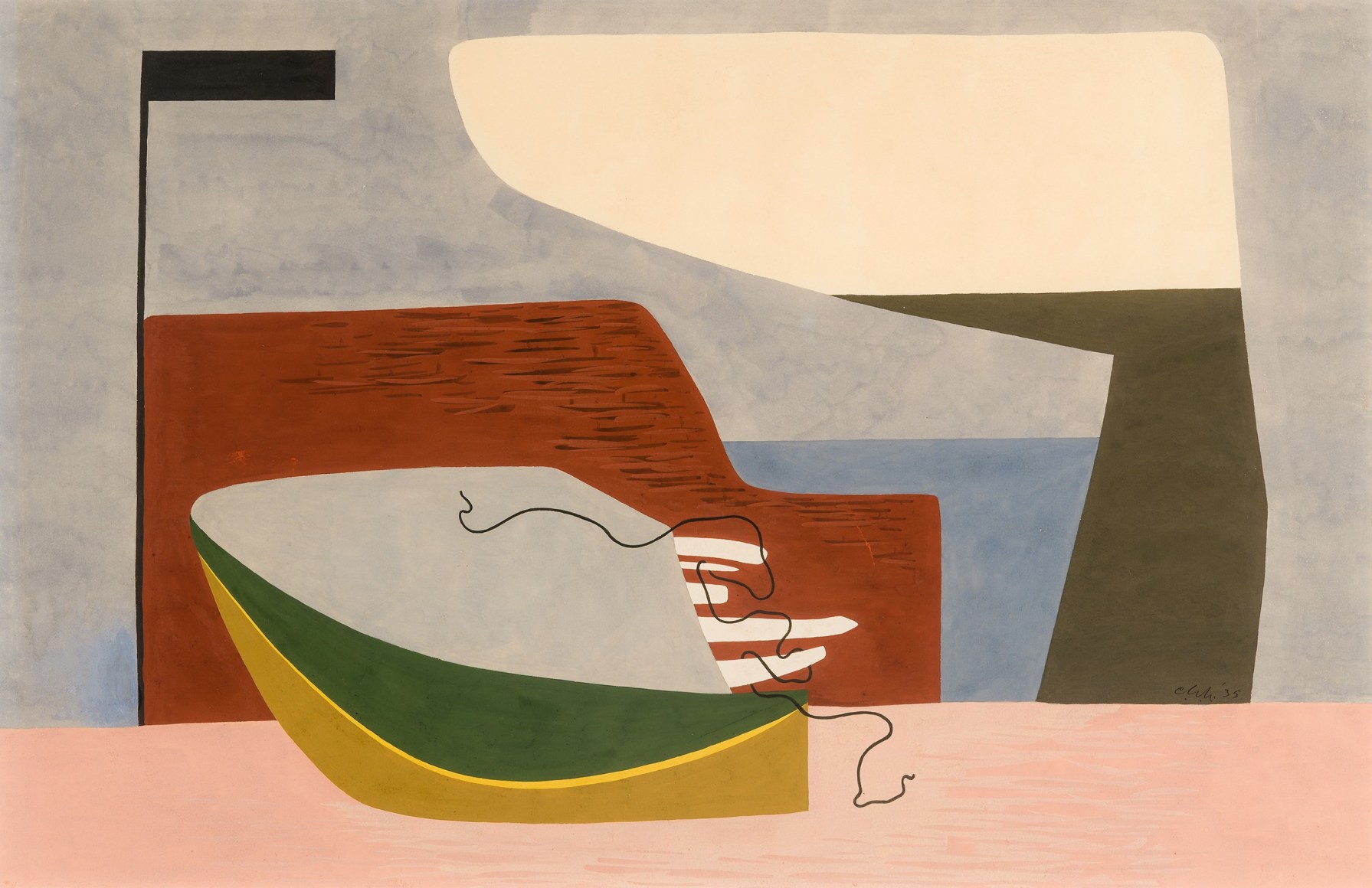 CHARLES HOUGHTON HOWARD (1899&ndash;1978), &quot;Untitled,&quot; 1935. Gouache on paper, 13 x 19 1/2 in.