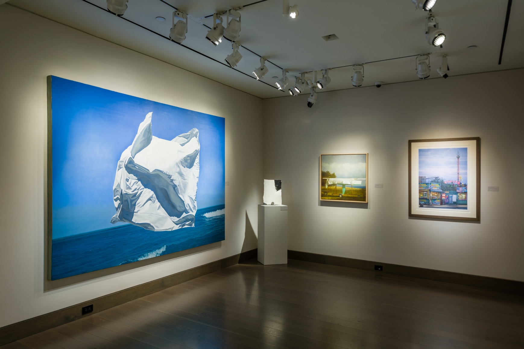 &quot;Summer Selections 2023.&quot; Gallery 3 view with works by David Ligare, Mar&iacute;a Elena Gonz&aacute;lez, Randall Exon, and Frederick Brosen.