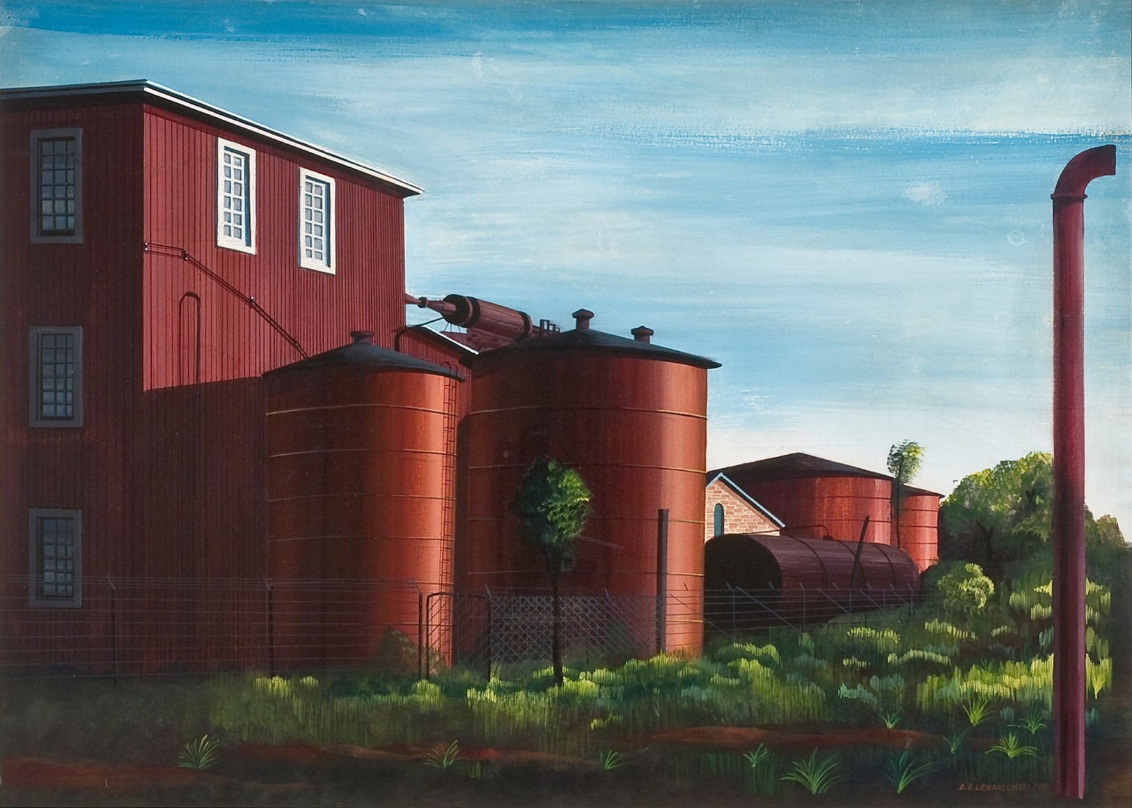 EDMUND D. LEWANDOWSKI (1914&ndash;1998), Farm Buildings, 1940