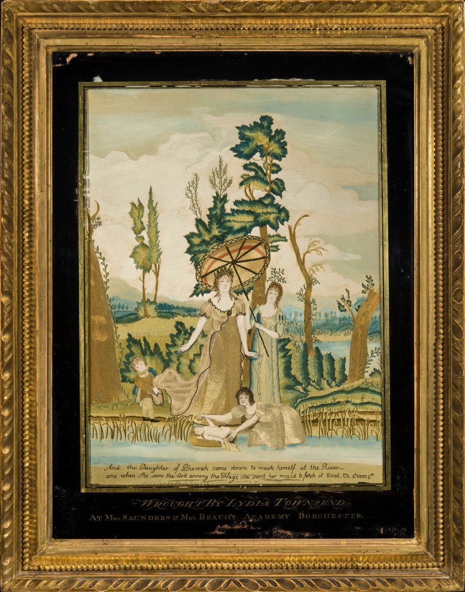 The Finding of Moses, about 1810, Lydia Townsend, at Mrs. Saunders’ and Miss Beach’s Academy, Dorchester, Massachusetts