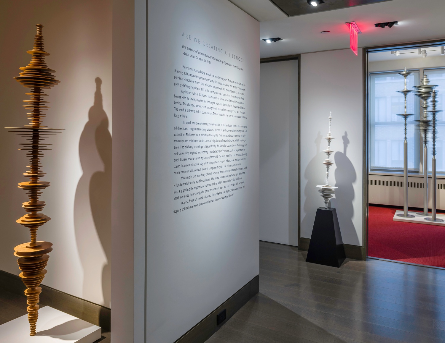 installation view of Elizabeth Turk, &quot;Tipping Point - Echoes of Extinction&quot; at Hirschl &amp; Adler Modern, October 1 - November 20, 2020