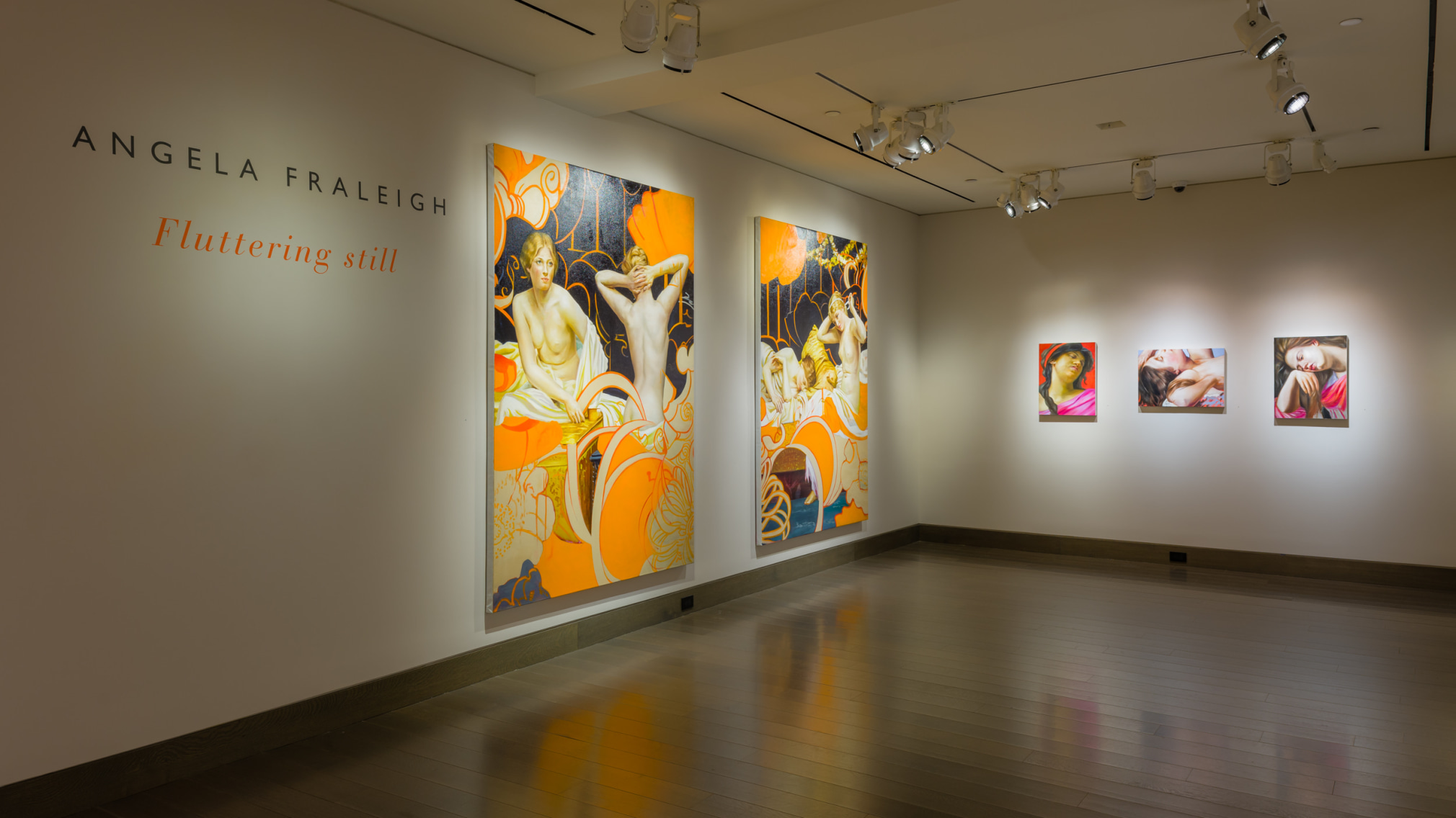 installation view of Angela Fraleigh, &quot;Fluttering still,&quot; at Hirschl &amp; Adler Modern, New York, February 10 - March 12, 2021