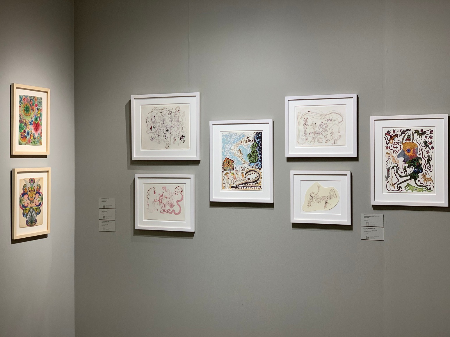 installation view of the gallery's presentation at the Outsider Art Fair, January 16-19, 2020