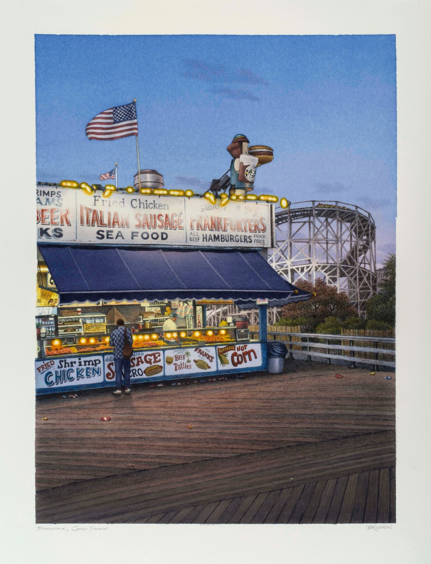 Frederick Brosen  (b. 1954), Along the Boardwalk, 2017