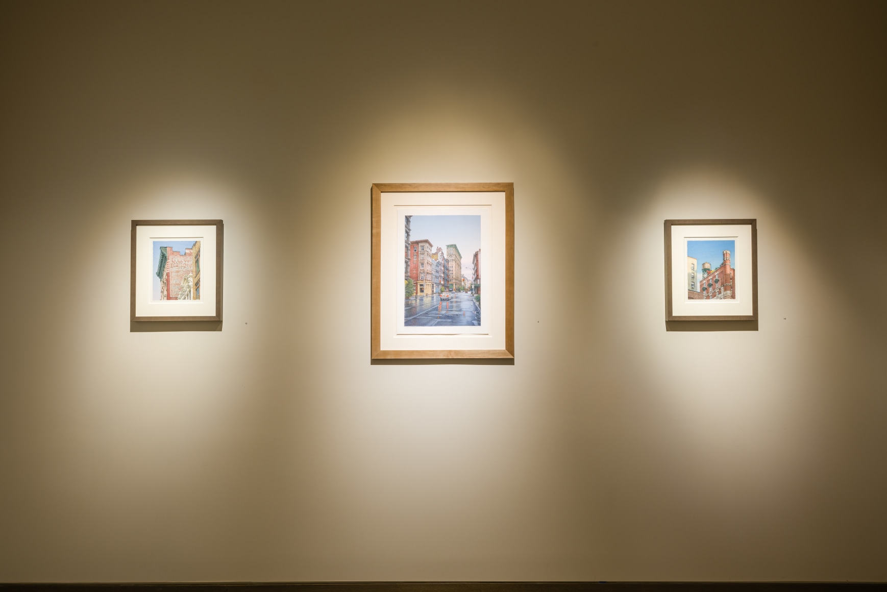 "Frederick Brosen: Recent Watercolors" installation photo.