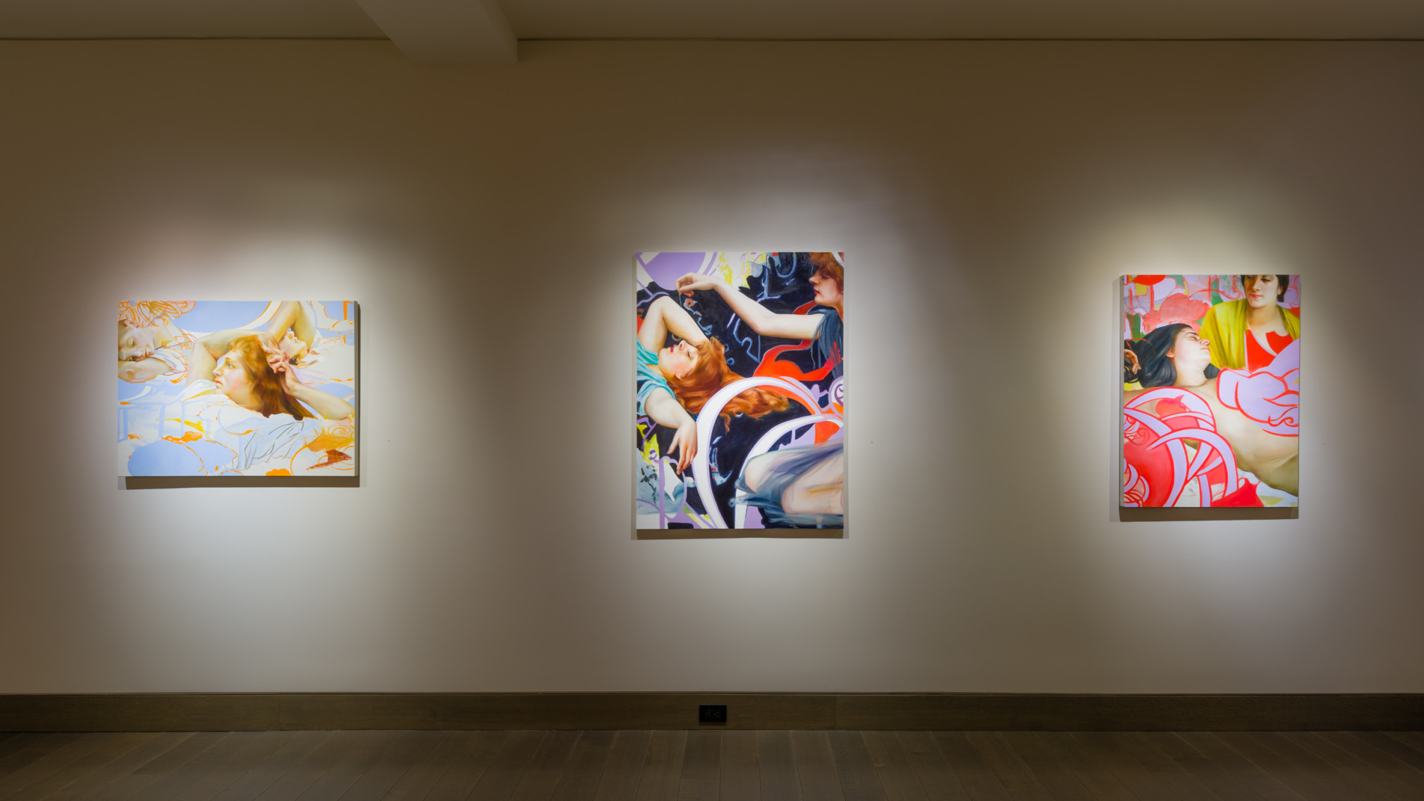 installation view of Angela Fraleigh, &quot;Fluttering still,&quot; at Hirschl &amp; Adler Modern, New York, February 10 - March 12, 2021