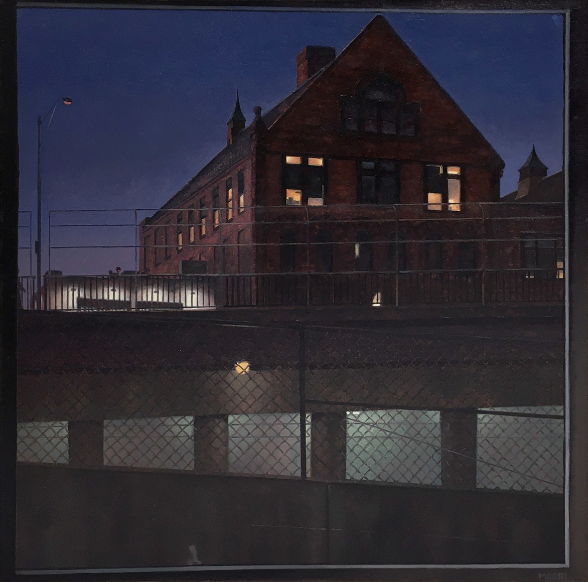 JOHN MOORE (b. 1941), Division Sixteen, 1993–2020. Oil on canvas, 24 x 24 in.