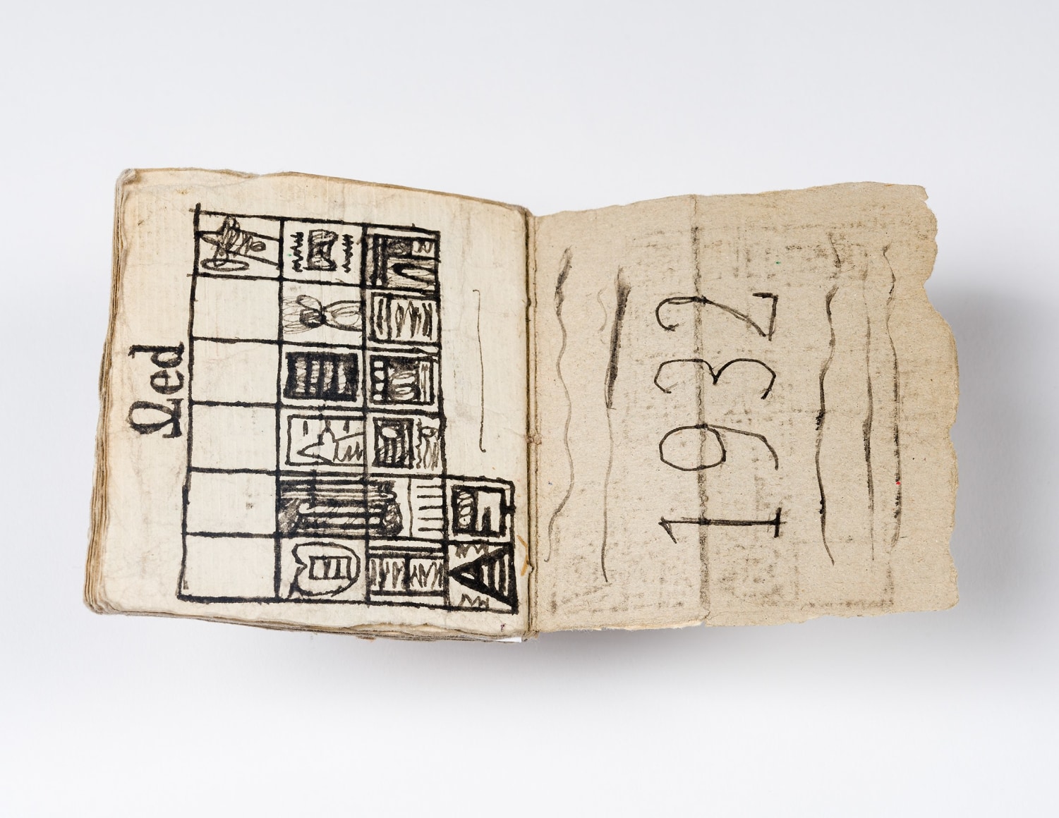 a group of 11 handmade books by self-taught artist James Castle