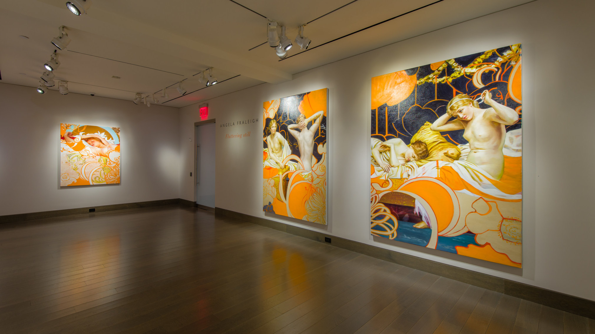 installation view of Angela Fraleigh, &quot;Fluttering still,&quot; at Hirschl &amp; Adler Modern, New York, February 10 - March 12, 2021