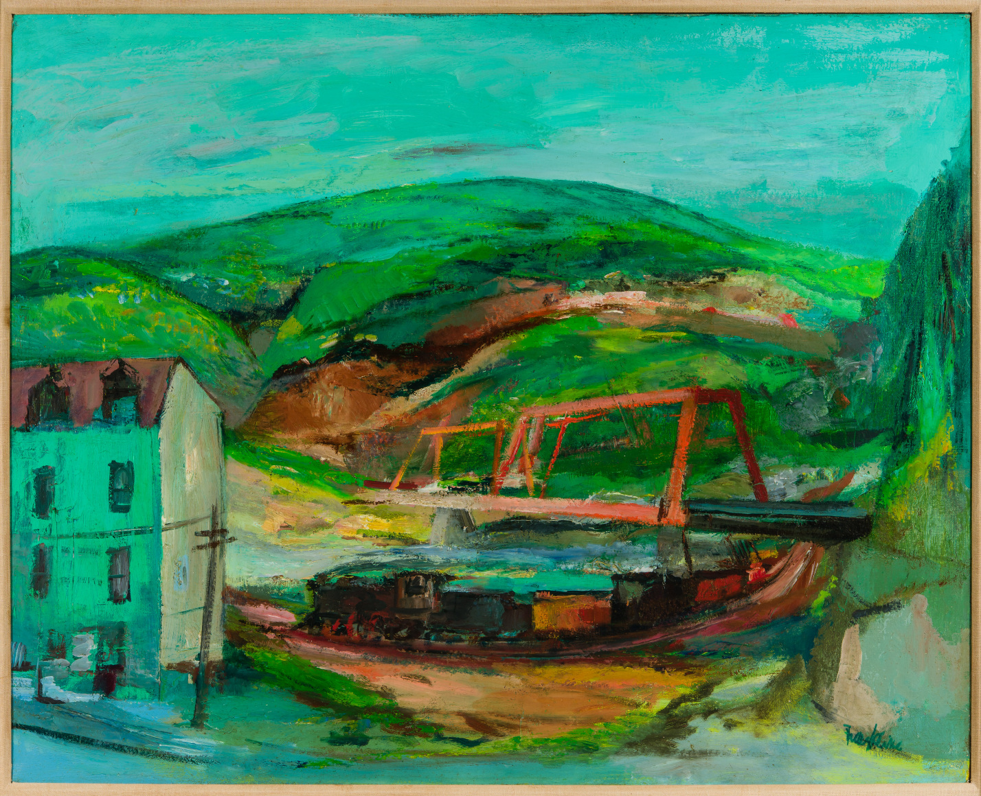 Franz Kline (1910–1962), "Pennsylvania Landscape," 1948–49. Oil on canvas, 27 3/4 x 34 1/2 in.