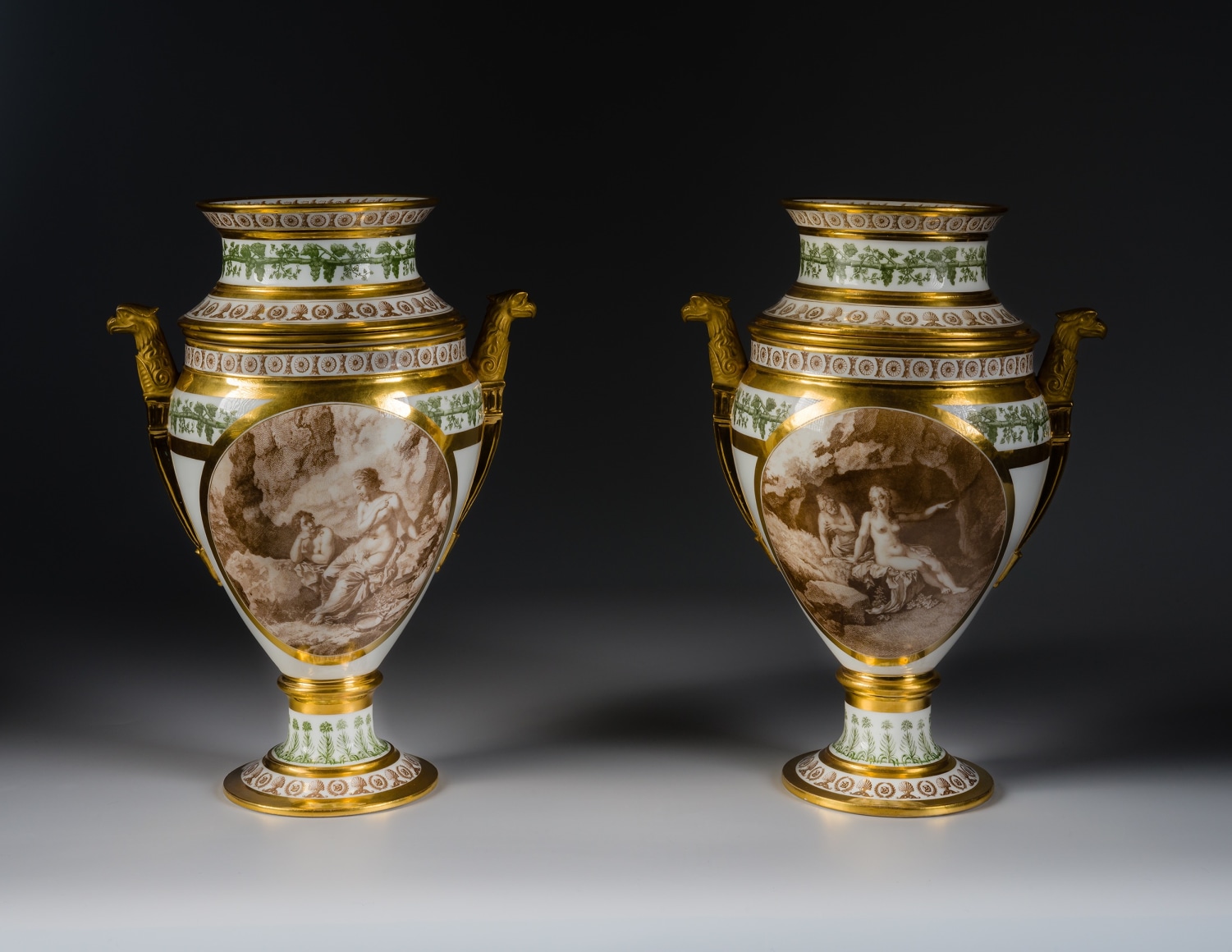 &quot;Pair Footed Fruit Coolers,&quot; about 1810&ndash;20. St&ocirc;ne, Coquerel, and Legros D&rsquo;Anisy, Paris&nbsp;(active 1808&ndash;49).