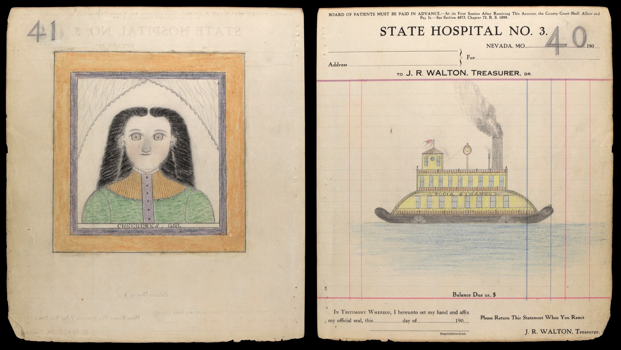 Edward Deeds (1908&ndash;1987), &quot;RUCIA STEAMER&quot; / &quot;CHEEROKEY. GIRL&quot; &nbsp;[40/41]