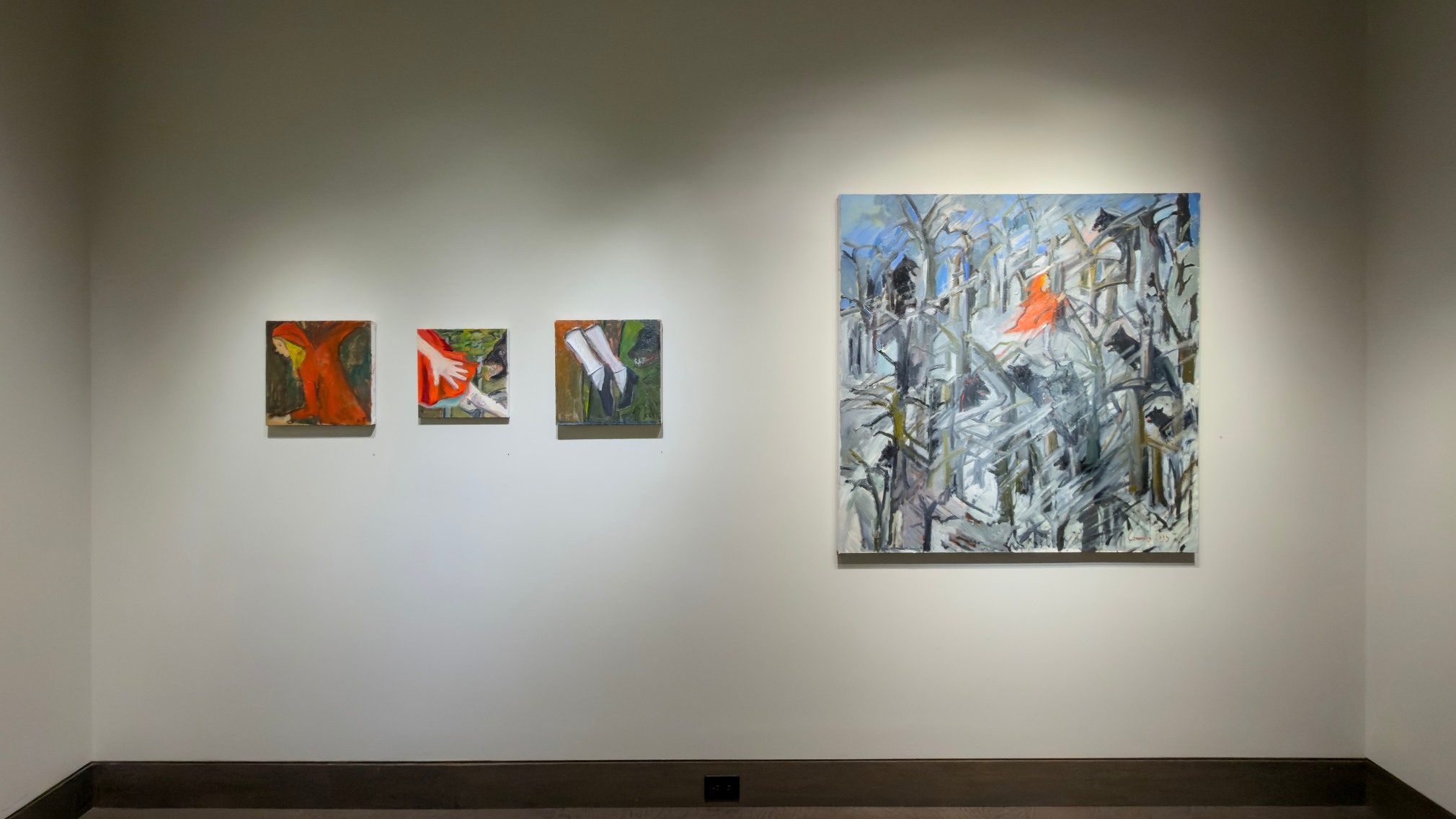 Installation, &quot;Cornelia Foss: Little Red&quot;: Gallery 3, west wall