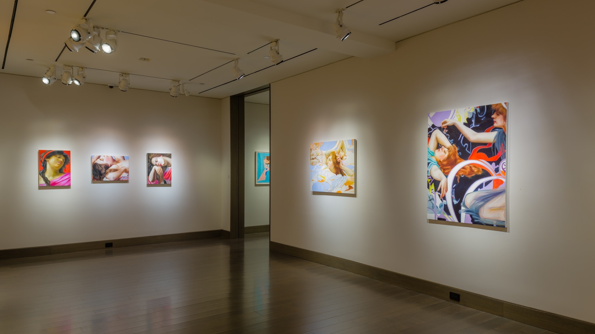 installation view of Angela Fraleigh, &quot;Fluttering still,&quot; at Hirschl &amp; Adler Modern, New York, February 10 - March 12, 2021