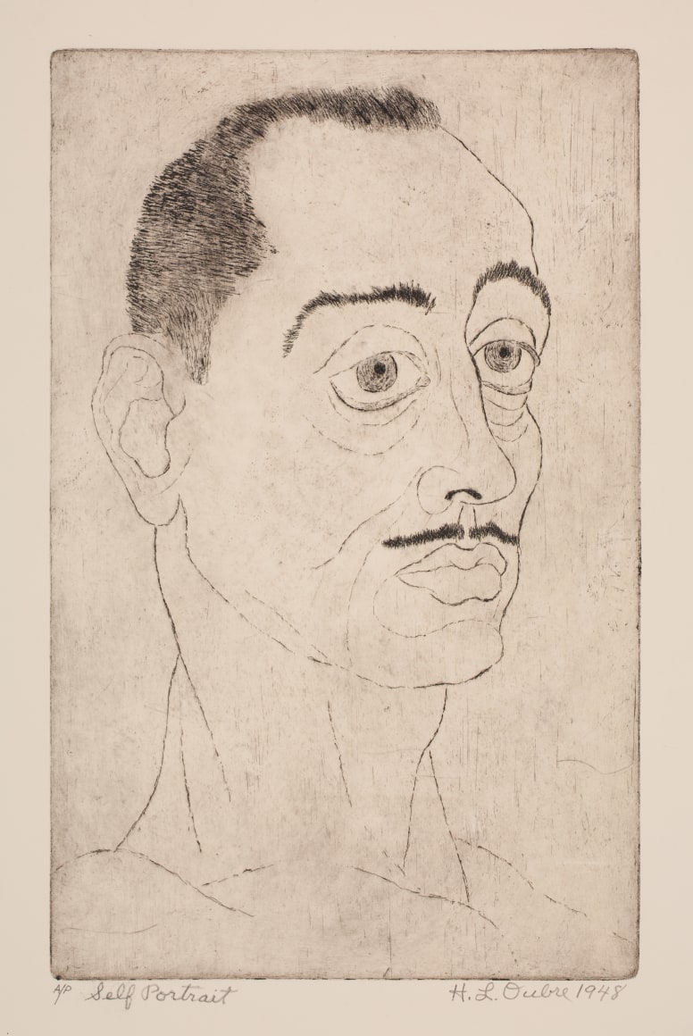 Hayward Oubre (1916-2006), Self-Portrait, 1948