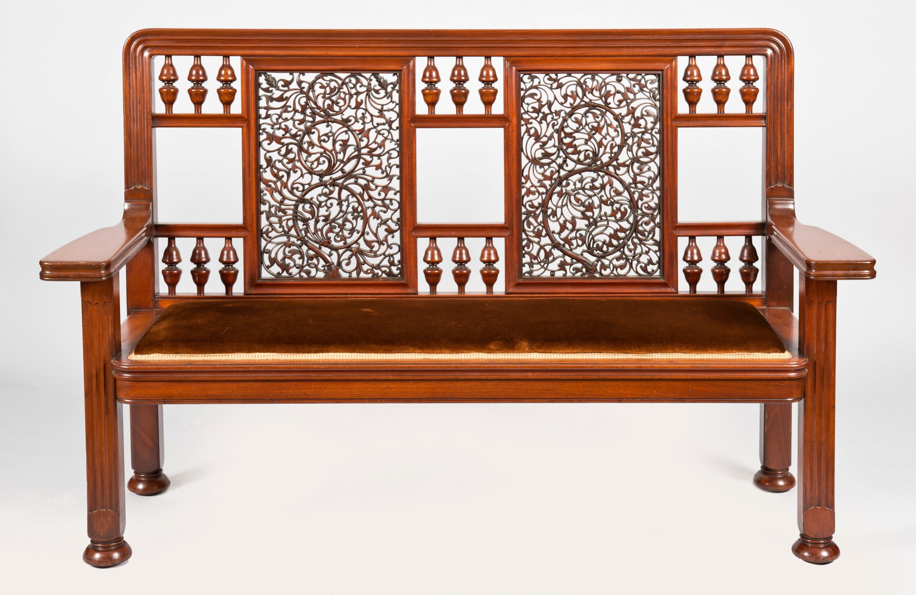 Lockwood de Forest (1850-1932), Bench, circa 1885-1895&nbsp;&nbsp;&nbsp;&nbsp;