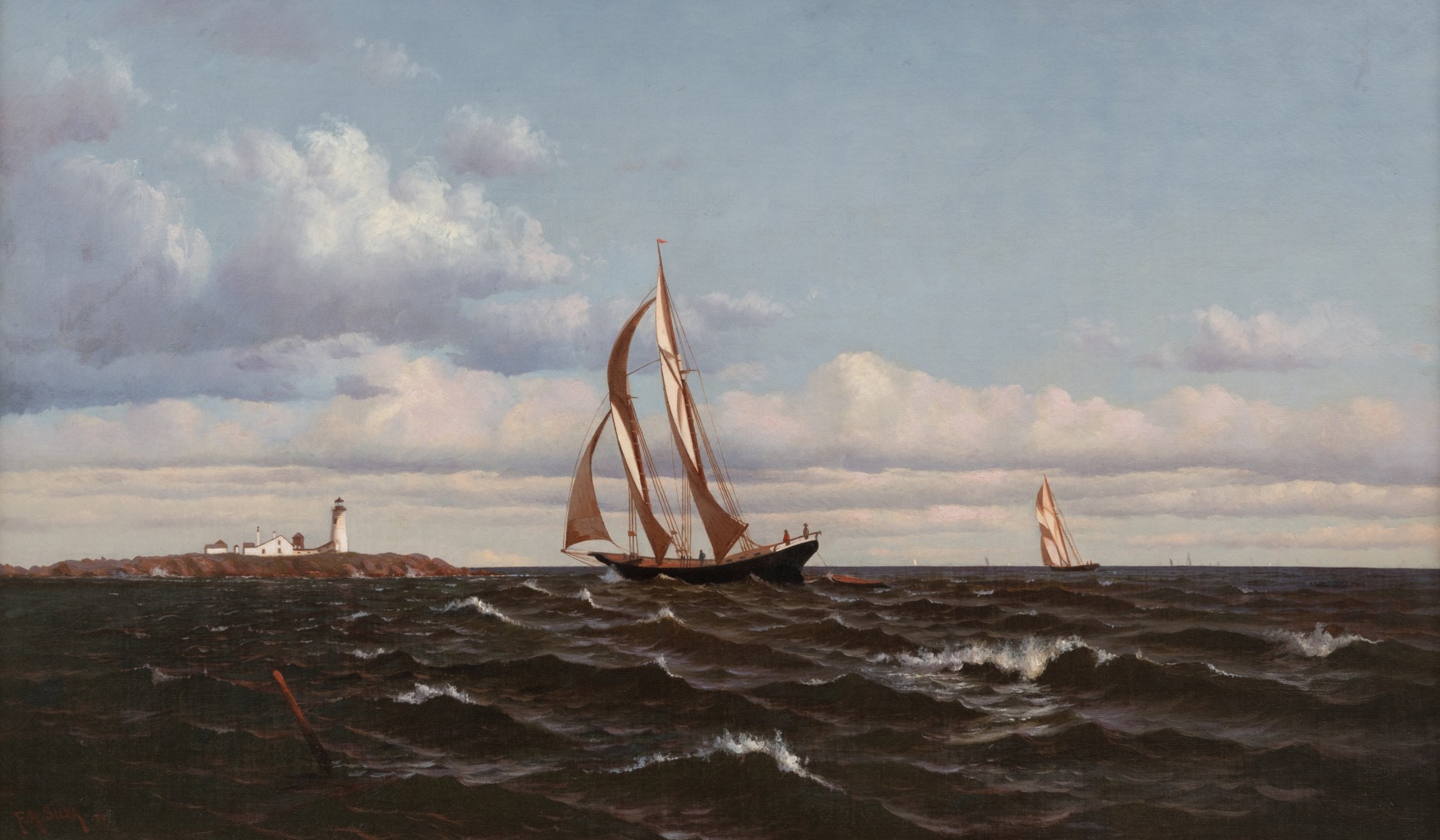 seascape with boat