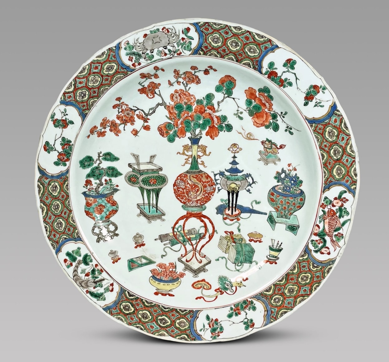 Chinese Famille Verte Porcelain Plate
