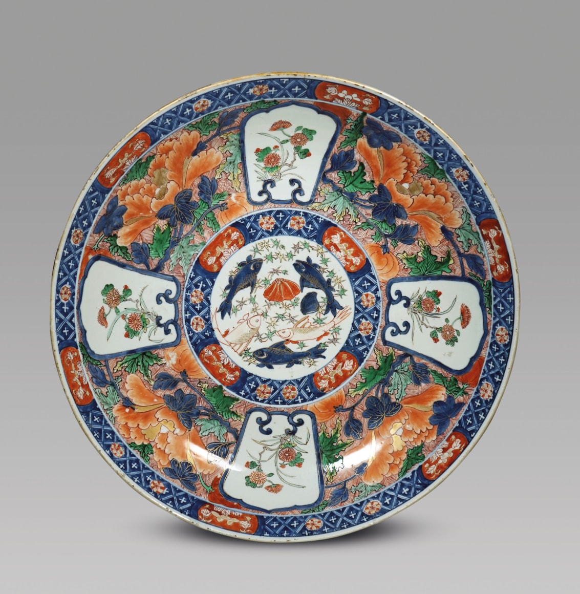 Rare Large Chinese Imari Porcelain Charger