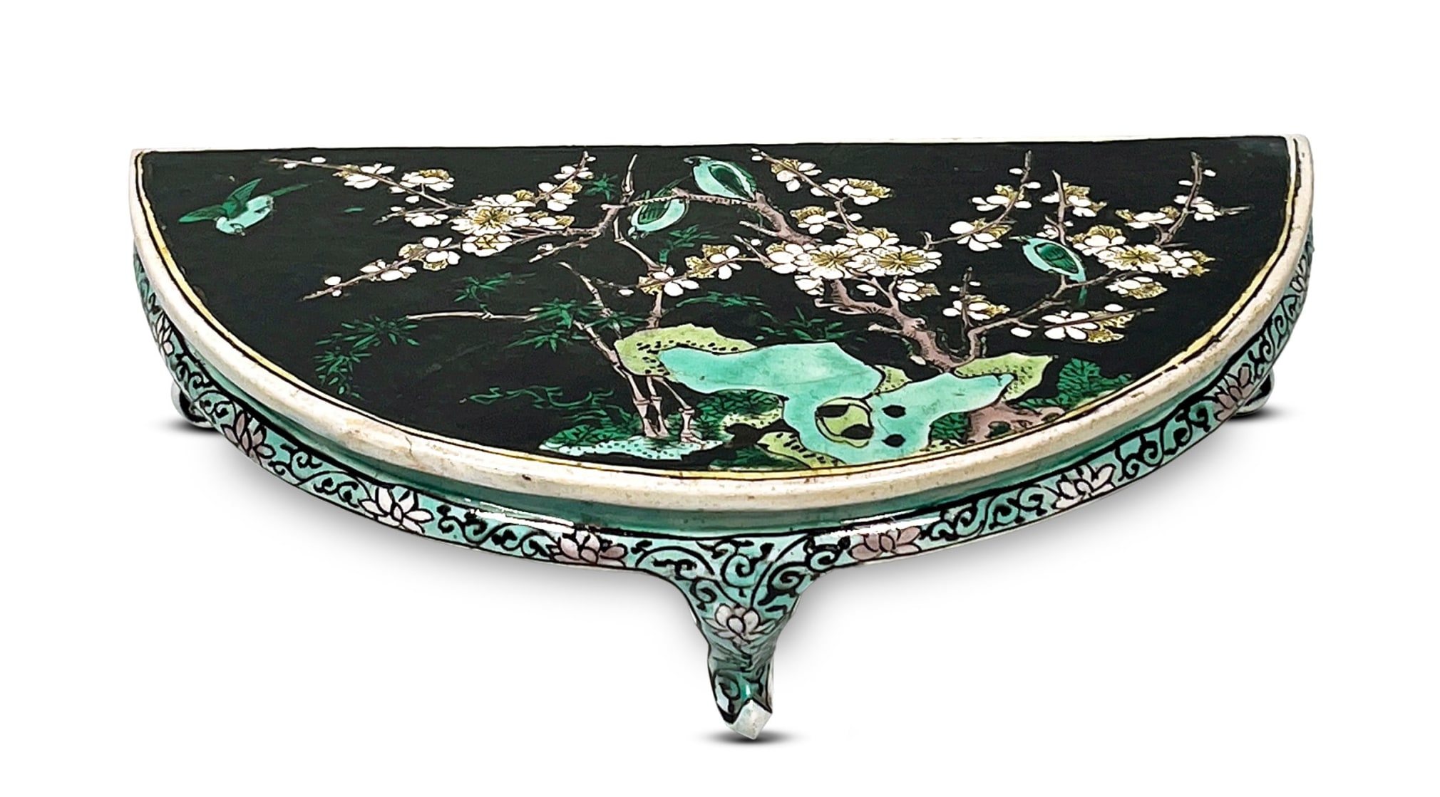 Chinese Famille Noire Porcelain Taboret