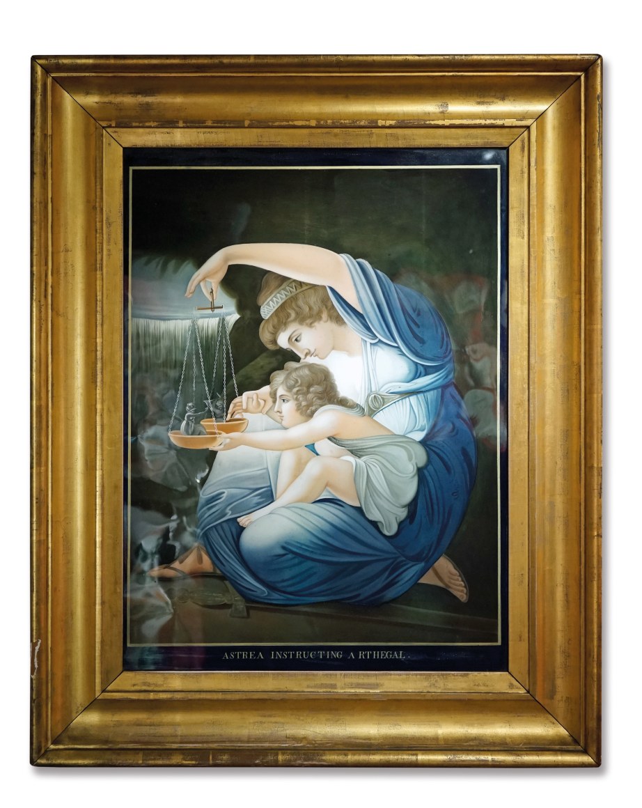 Superb Chinese Export Reverse Glass Painting