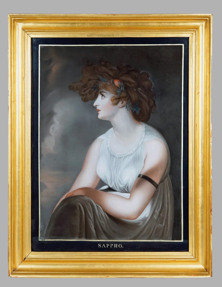 Chinese Reverse Glass Painting, Sappho