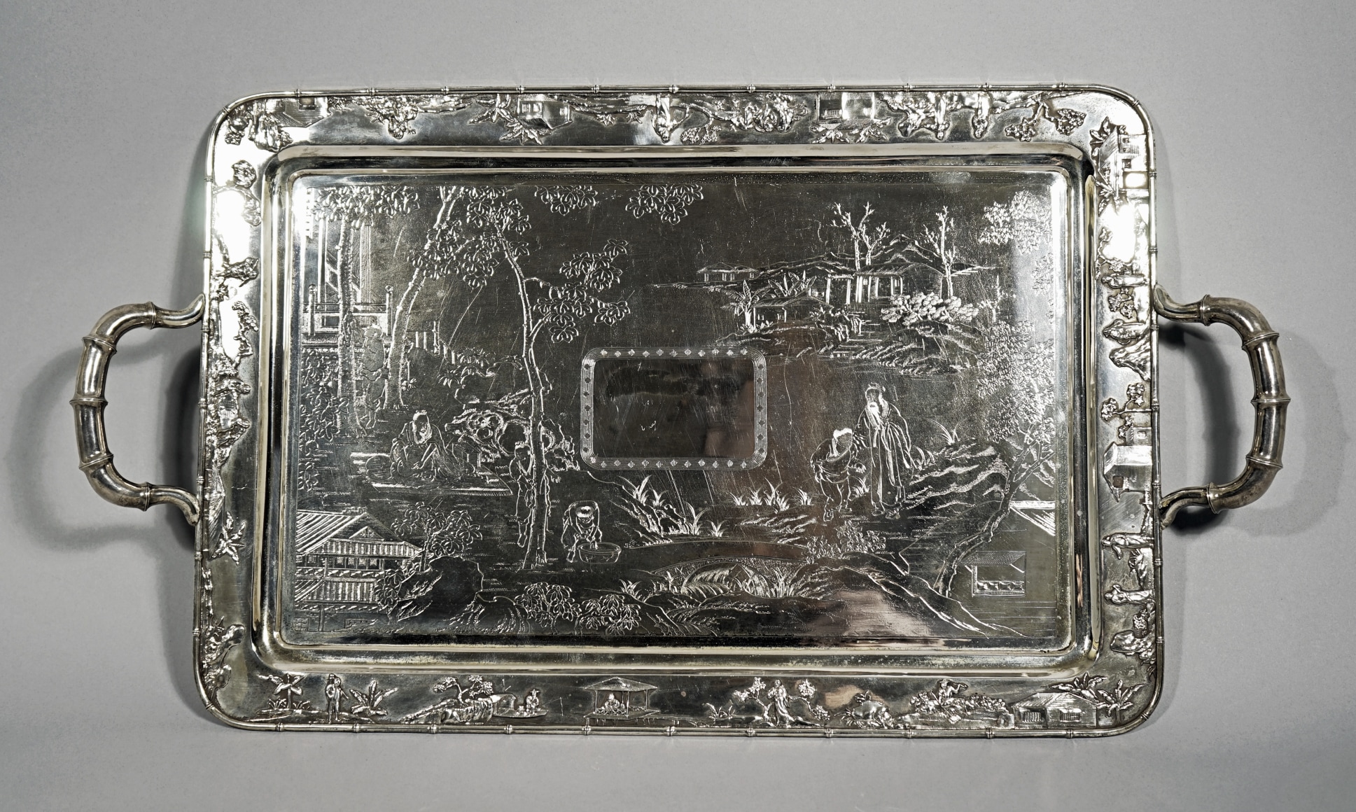 Fine Chinese Export Silver Tray