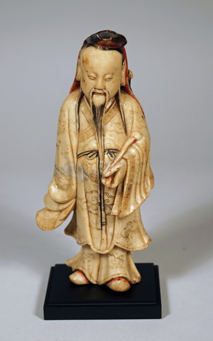 Chinese Carved Soapstone Figure Of The Daoist Immortal Lu Dongbin ...