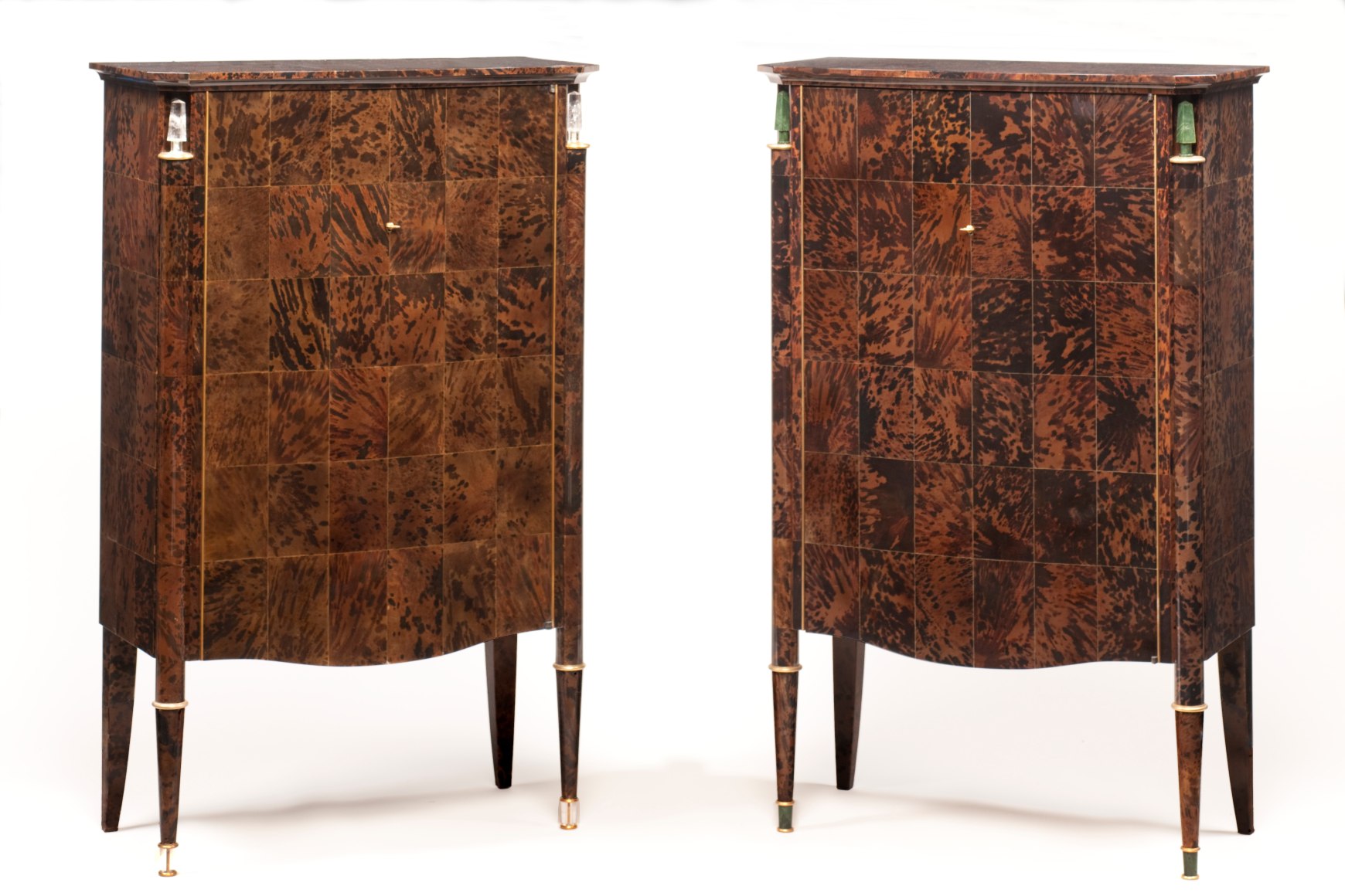 Maison Leleu Pair of Tortoiseshell Cabinets