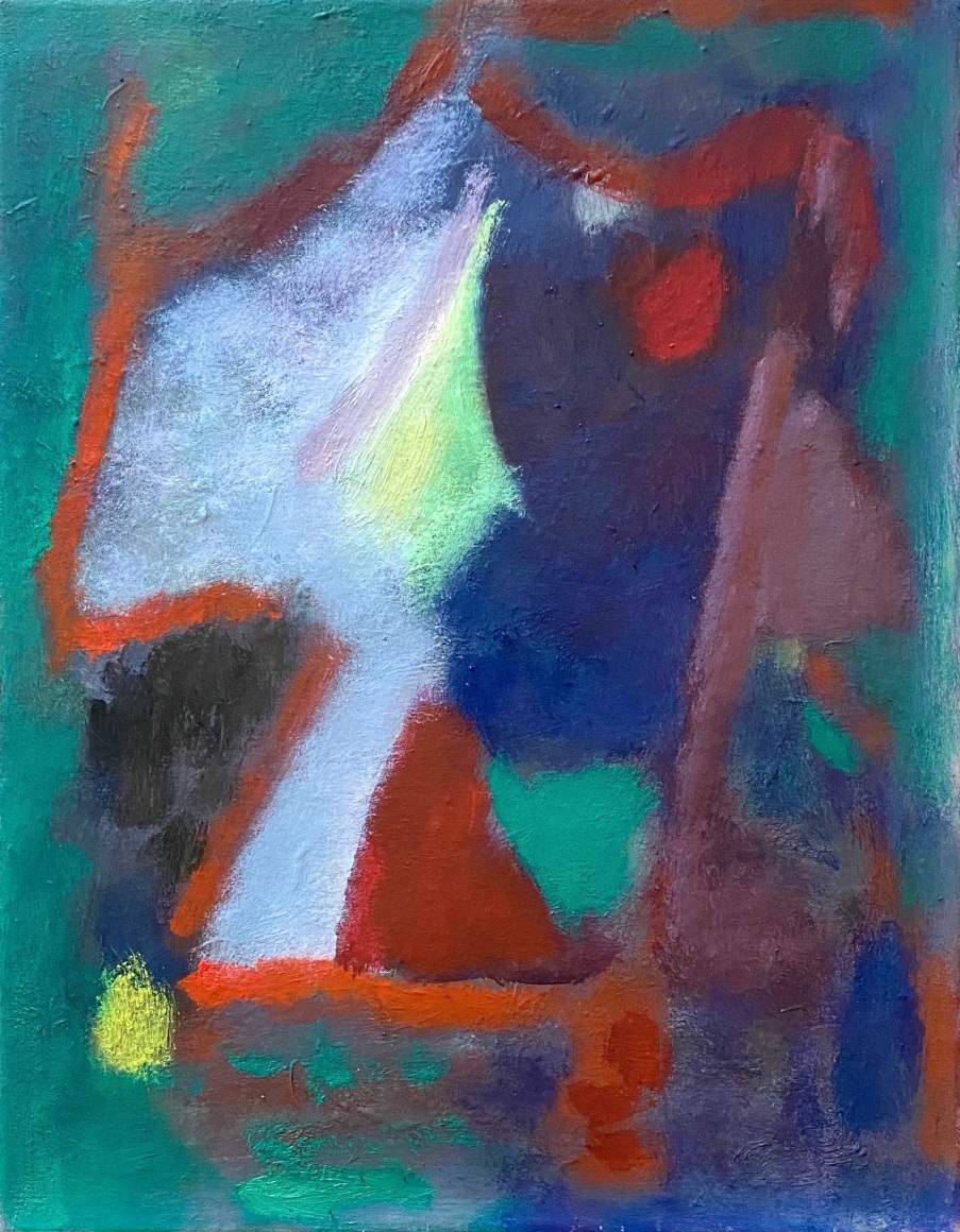 Abstract oil on canvas painting by An Hoang
