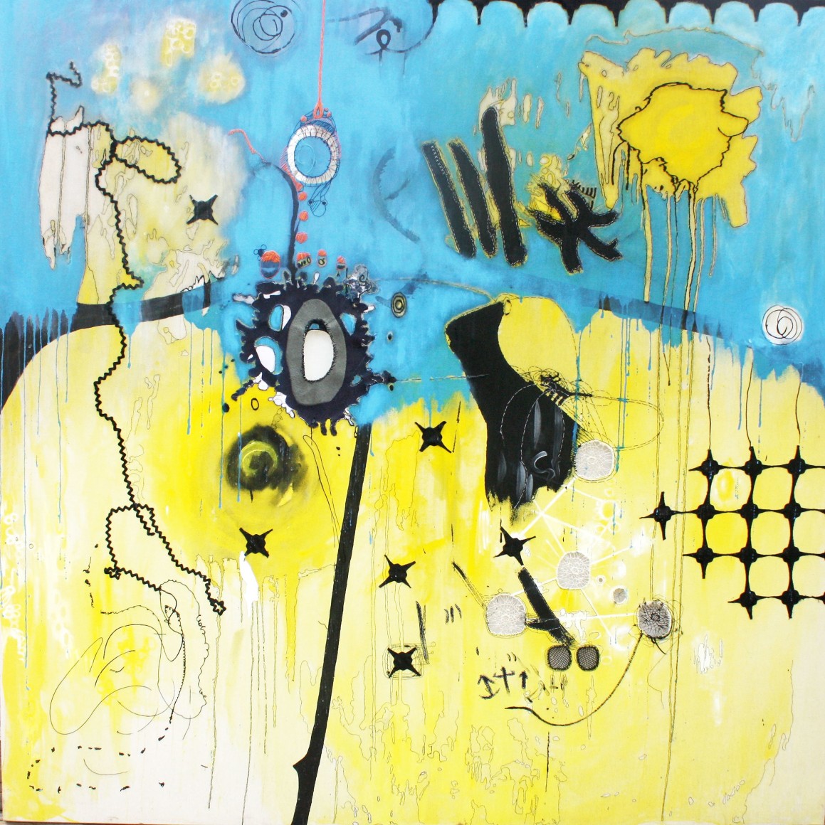 Abstract textile work by Nava Lubelski