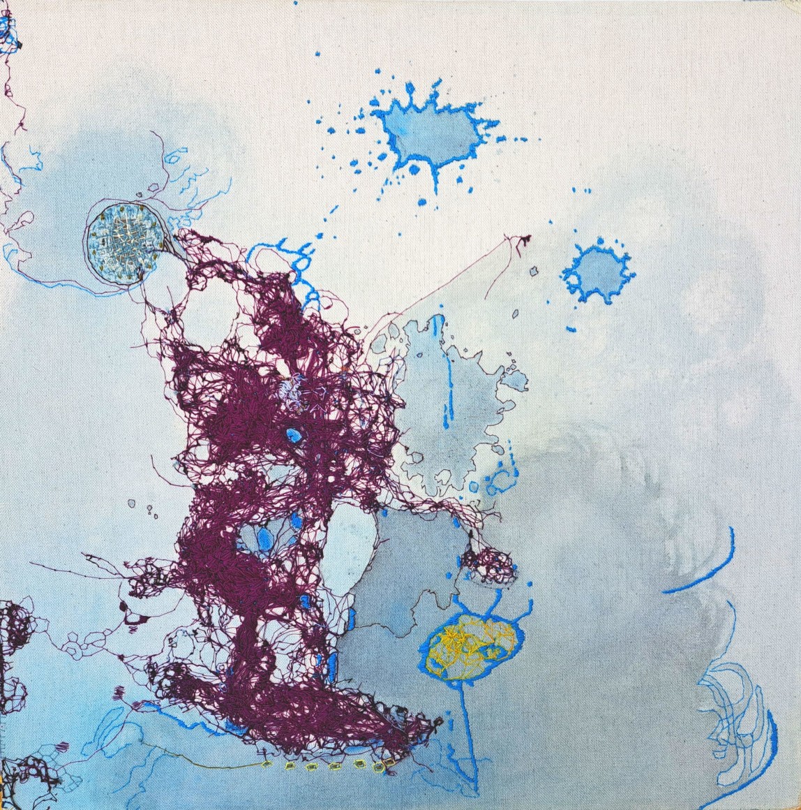 Abstract textile work by Nava Lubelski